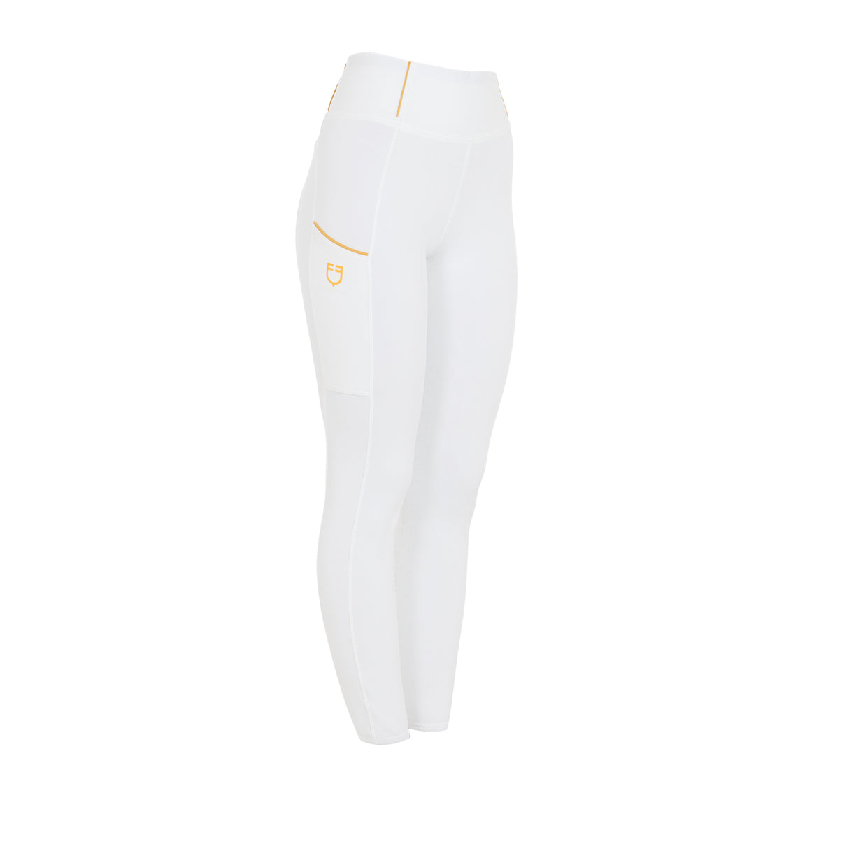 Equestro Girls' Fleece Lining Leggings #colour_white