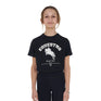 Equestro Girls' Jumping Horse Club Cotton T-Shirt #colour_black