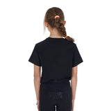 Equestro Girls' Jumping Horse Club Cotton T-Shirt #colour_black