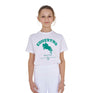 Equestro Girls' Jumping Horse Club Cotton T-Shirt #colour_white
