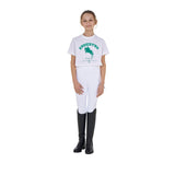 Equestro Girls' Jumping Horse Club Cotton T-Shirt #colour_white
