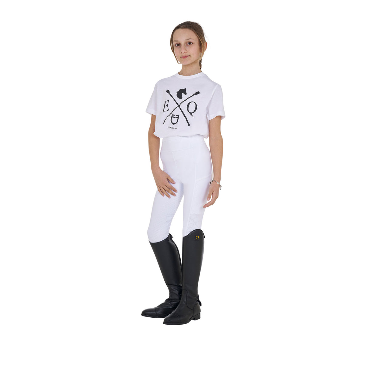 Equestro Girls' Eq Cotton T-Shirt #colour_white