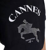 Equestro Girls' Cannes Cotton T-Shirt With Rhinestones #colour_black