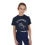 Equestro Girls' Cannes Cotton T-Shirt With Rhinestones #colour_blue