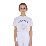 Equestro Girls' Cannes Cotton T-Shirt With Rhinestones #colour_white
