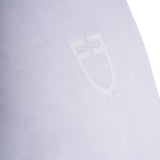 Equestro Girls' Basic Cotton T-Shirt With Tone On Tone Logo #colour_white