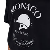 Equestro Girls' Monaco Cotton T-Shirt With Rhinestones #olour_black