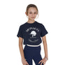 Equestro Girls' Monaco Cotton T-Shirt With Rhinestones #olour_blue