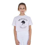 Equestro Girls' Monaco Cotton T-Shirt With Rhinestones #olour_white