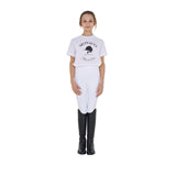 Equestro Girls' Monaco Cotton T-Shirt With Rhinestones #olour_white