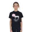 Equestro Girls' Head In The Clouds Cotton T-Shirt #colour_black
