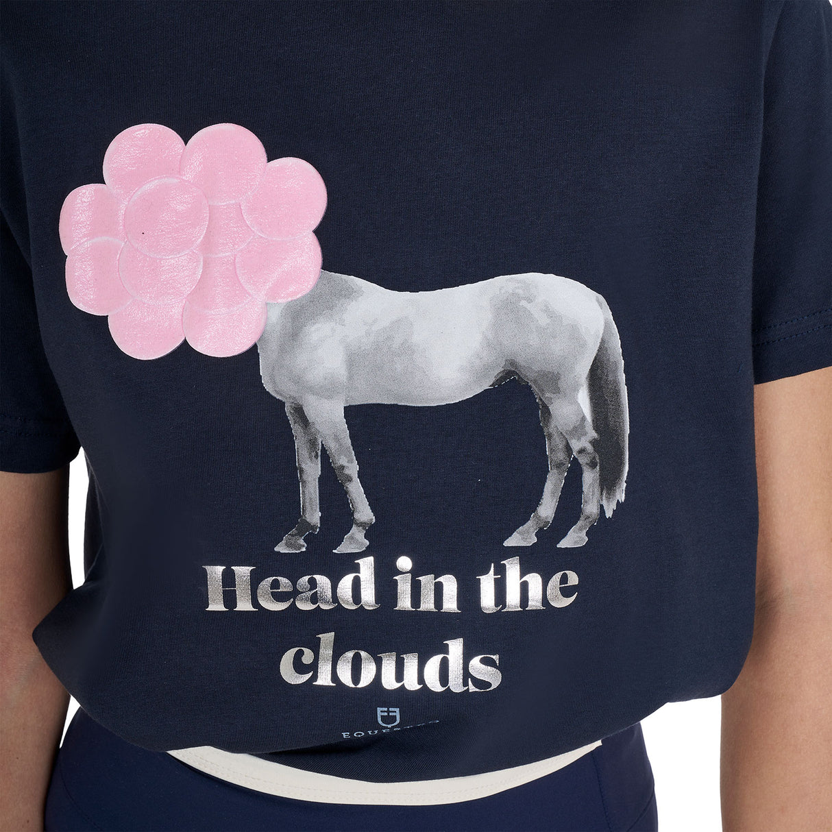 Equestro Girls' Head In The Clouds Cotton T-Shirt #colour_blue