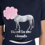Equestro Girls' Head In The Clouds Cotton T-Shirt #colour_blue