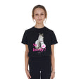 Equestro Girls' So Lovely Cotton T-Shirt #colour_black