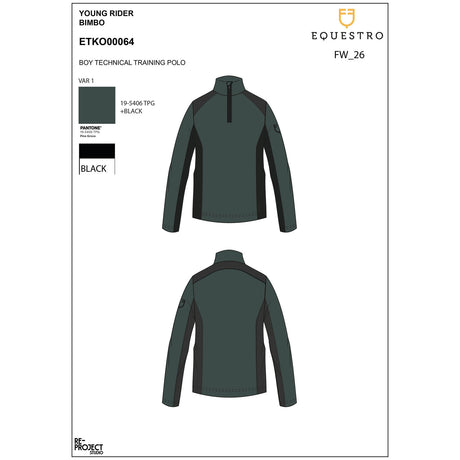 Boys' training base layer in technical fabric