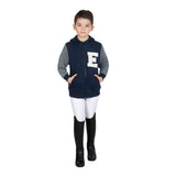 Boys' institutional two-tone hoodie with front zip