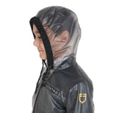 Equestro Kids' Windproof Zip Hooded Raincoat #colour_grey