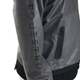 Equestro Kids' Windproof Zip Hooded Raincoat #colour_grey