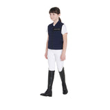Equestro Kids' Vest In Technical Fabric #colour_blue