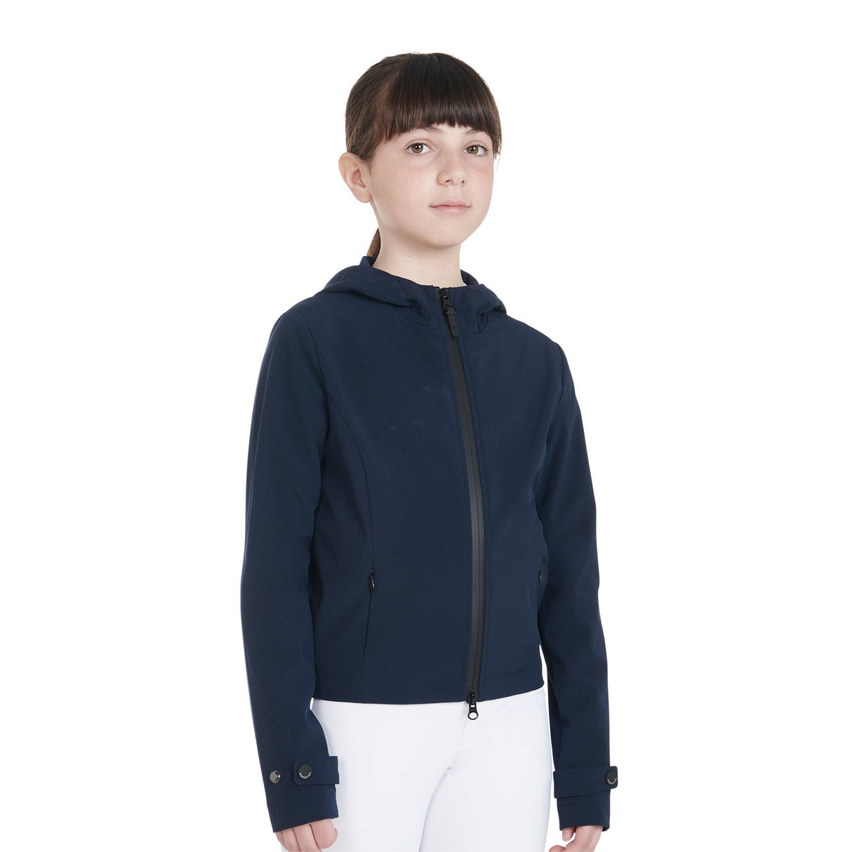 Kids' slim fit softshell jacket in technical fabric
