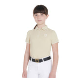 Equestro Kids' Slim Fit Polo Shirt In Antibacterial Technical Fabric