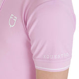 Equestro Kids' Slim Fit Polo Shirt In Antibacterial Technical Fabric