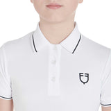 Equestro Kids' Slim Fit Polo Shirt In Antibacterial Technical Fabric