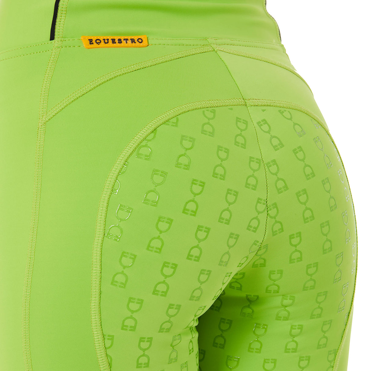 Equestro Girls' Slim Fit Grip Leggings With Logo