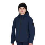 Equestro Unisex Kids Waterproof And Windproof Nylon Jacket #colour_blue