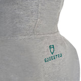 Equestro Kids' Hoodie With Zip And Sponge Lettering #colour_grey-green