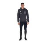 Men's sweatshirt with multi-logo hood