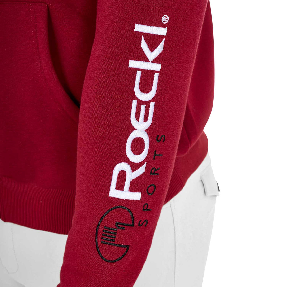 Equestro Men's Hoddie With Multilogo Patches #colour_burgundy