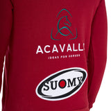 Equestro Men's Hoddie With Multilogo Patches #colour_burgundy