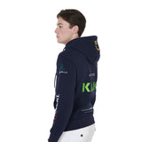 Men's sweatshirt with multi-logo hood