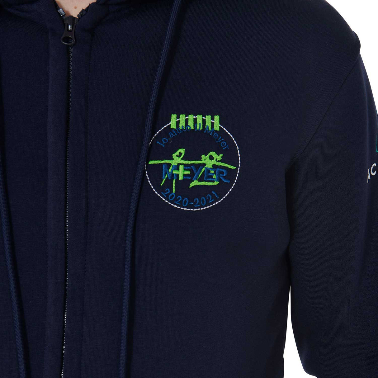 Men's sweatshirt with multi-logo hood