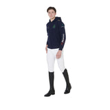 Men's sweatshirt with multi-logo hood
