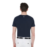 Equestro Men's Slim Fit T-Shirt With Logo On The Chest #colour_blue