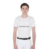 Equestro Men's Slim Fit T-Shirt With Logo On The Chest #colour_white