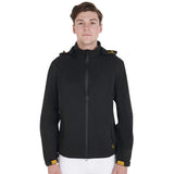 Equestro Men's Three-Layer Technical Raincoat #colour_black