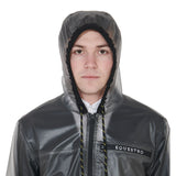 Equestro Men's Transparent Technical Raincoat #colour_grey