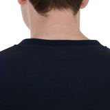 Equestro Men's Cotton Crewneck Sweatshirt With Logo On The Chest #colour_blue