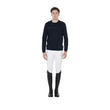 Equestro Men's Interlock Crewneck Sweatshirt #colour_blue