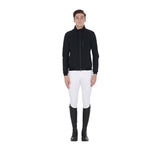 Equestro Men's Jacket In Technical Fabric With Pull-Out Hood #colour_black