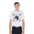 Equestro Men's Slim Fit T-Shirt With Equestrian Print #colour_white