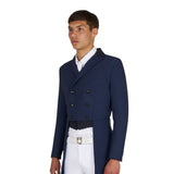 Equestro Men's Competition Dressage Tailcoat In Technical Fabric #colour_blue