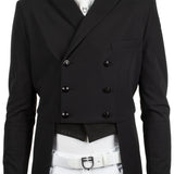 Equestro Men's Competition Dressage Tailcoat In Technical Fabric #colour_black