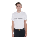 Equestro Men's Slim Fit T-Shirt With Contrasting Print #colour_white