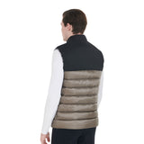 Equestro Men's Bi-Material Vest Silicone Patch #colour_black-brown