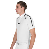 Equestro Men's Slim Fit Short Sleeve Competition Polo Shirt #colour_white