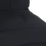 Equestro Men's Stretch Fabric Down Jacket Silicone Patch #colour_black